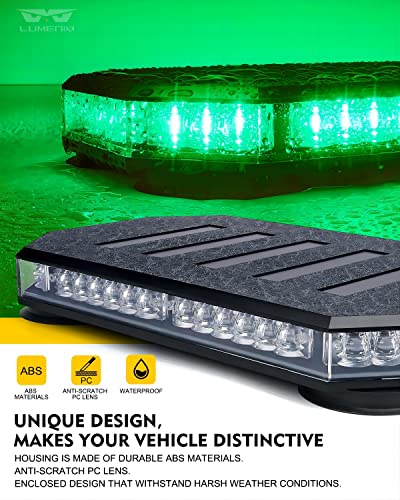 LUMENIX 42 LED Green Rooftop Strobe Beacon Light Bar with Controller - color: Green