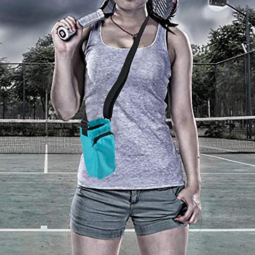 Trail maker Water Bottle Carrier Bag with Strap, Phone Pocket for Walking, Runs, Bike, Stainless Steel, Glass, Plastic - color: Turquoise