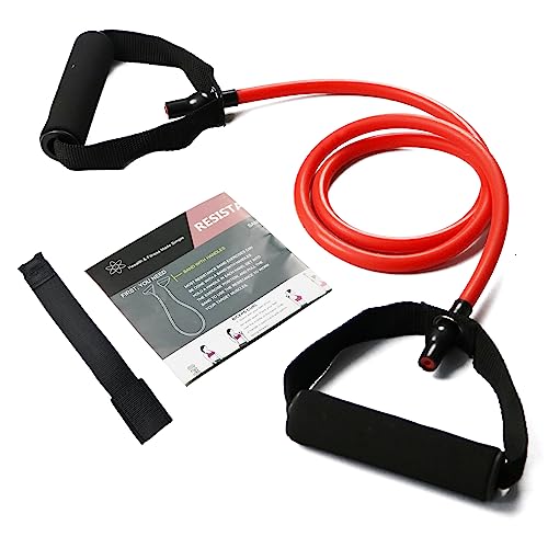 Resistance Bands with Handles, Exercise Bands with Handles, Door Anchor - color: Red-20lbs