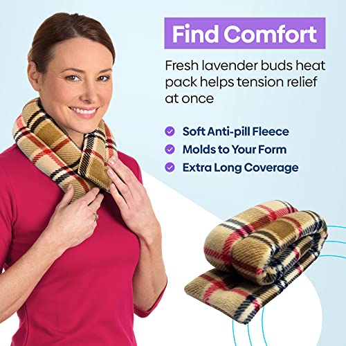 SunnyBay Lavender Heating Pad, Neck and Shoulder Wrap, 26x5 inch - color: London