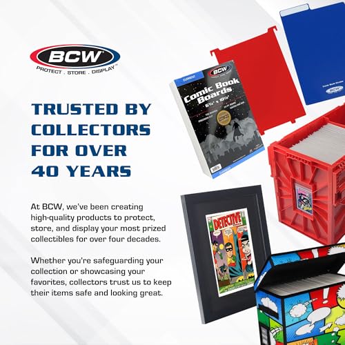 BCW Magazine and Document Storage Boxes, Stackable Cardboard, White, 5 Pack - style: 5 Pack