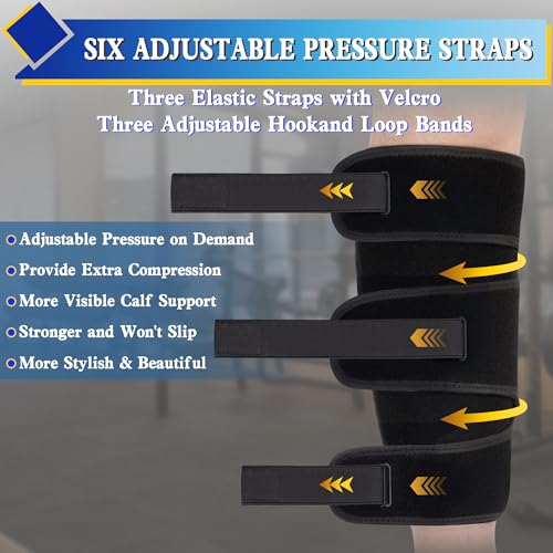 Hiball Adjustable Calf Brace for Men Women, Lower Leg Compression Wrap - size: X-Large