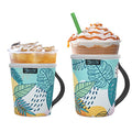 Reusable Insulated Neoprene Iced Coffee Sleeve, Hot & Cold Drink Cooler Cover for 16-32oz Cups, Compatible with Starbucks/Dunkin/McDonalds, Durable Beverage Holder for Cold Soda, Multi-Pattern Options - color: Pattern2