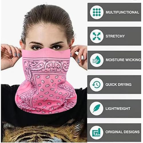 Face Mask Multi Bandana Neck Gaiter Seamless Magic Headband Outdoor Face Scarf for Dust Wind and UV Resistance - color: No2a