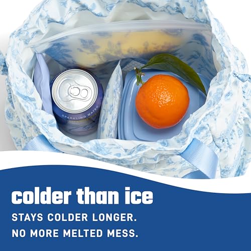 Fit & Fresh Cool Coolers Soft Ice Packs for Lunch Bags & Coolers, 2pk - color: Blue Floral (2 Pack)
