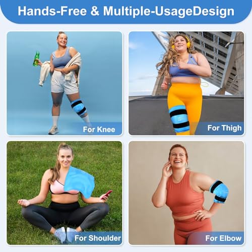 Relief Expert Knee Ice Pack Wrap Around Entire Knee, Large Ice Pack for Leg Soothing Discomfort, Reusable Ice Wraps with Cold Compress for Musclar Relaxation, Post-Workout Recovery,XXXL - size: XXXL