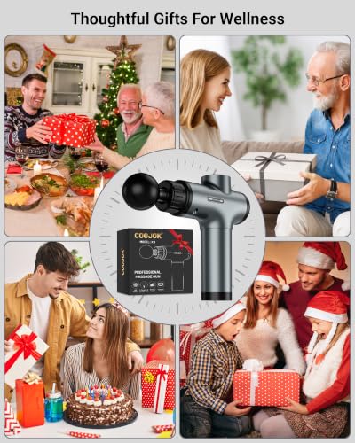 Massage Gun, Deep Tissue Percussion Massager 30 Speeds for Pain Relief - color: Gray
