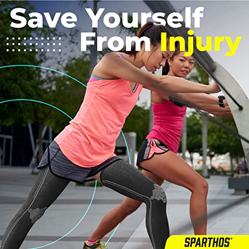 Sparthos Compression Leg Sleeve Men, Full Leg Compression Sleeve, Black-XS - color: Midnight Black, size: X-Small
