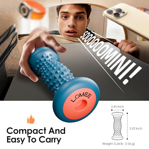 Foot Roller Massager for Plantar Fasciitis, Foot Arch and Heel Pain Relief - color: Cyan