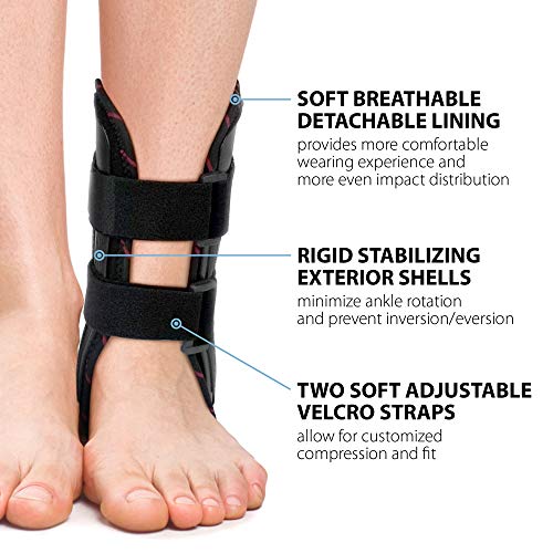 ORTONYX Ankle Stirrup Brace with Padding for Left or Right Foot Support