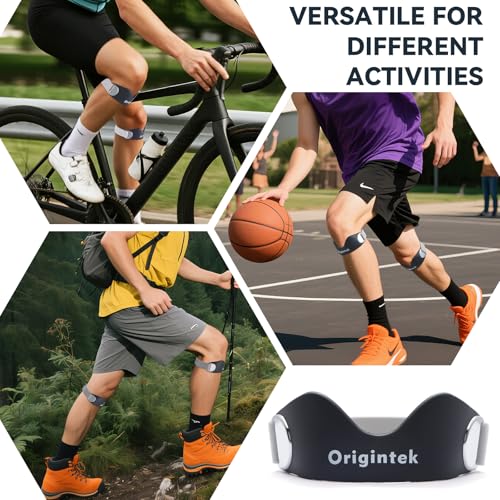 Patellar Tendon Support Strap, Adjustable Non-Slip Patella Band Knee Brace Stabilizer for Jumpers Knee, Tendonitis, Running, Basketball, Volleyball, Squats, Two Straps for Adults Teens, 1 Pack