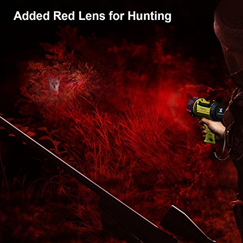 YIERBLUE Rechargeable Spotlight Flashlight with High Lumen LED - color: Fluorescent