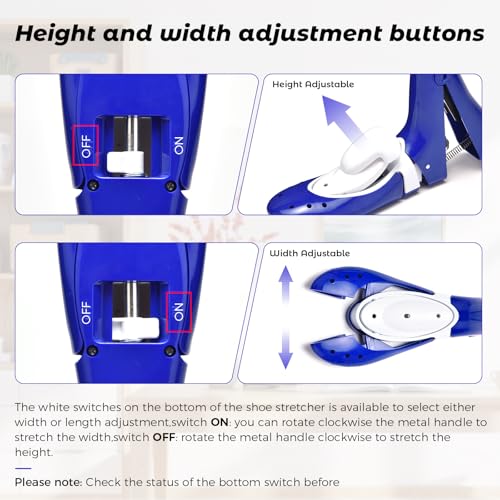 2 Piece Shoe Stretcher Boot Stretcher for Men & Women, 3-Way Shoe Widener - color: Blue, size: Men 9-13,Women 10.5-13