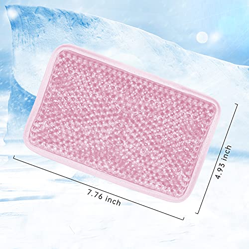 Gel Ice Pack for Injuries Ice Bag with Strap-1 Pack Reusable Hot Cold Pack - color: Pink-1 Pack