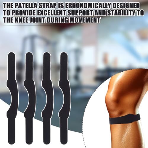 24 Pcs Patella Bands Straps, Soft Flexible Patellar Tendon Support for Knee Stability, Breathable Patella Knee Brace for Running, Basketball, Sports Men & Women