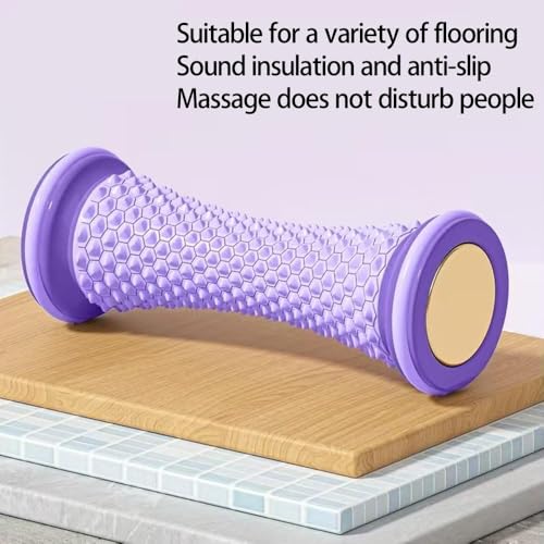 Portable Foot Massager Roller - Deep Tissue Muscle Massage for Plantar Fasciitis Relief, Heel & Arch Pain - Reflexology Therapy Tool for Men & Women (Purple) - color: Purple
