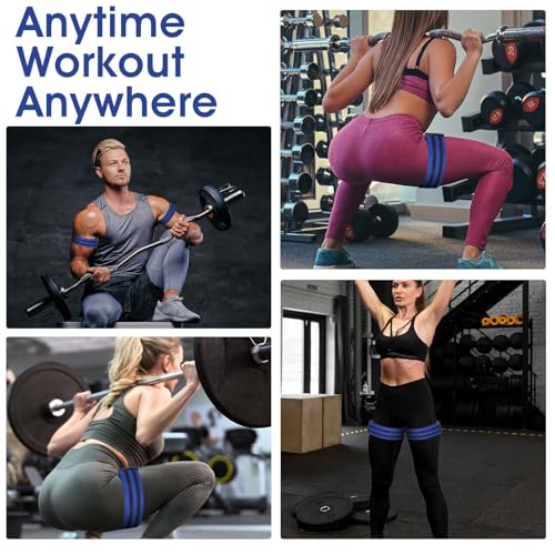 Blood Flow Restriction Band 2 Pack BFR Bundle Booty Bands Adjustable Exercise Glutes Occlusion Strap Best Fabric Resistance Bands for Women Men Glutes Hip Building Exercising Butt Squat Thigh Fitness