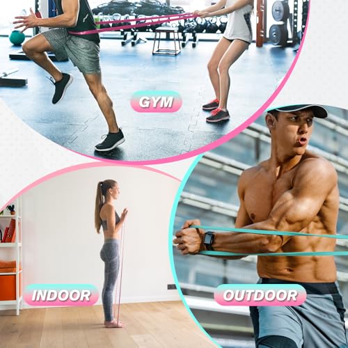 RitFit Pull Up Assist Band in Natural Latex for Stretching and Mobility - color: Rose Pink