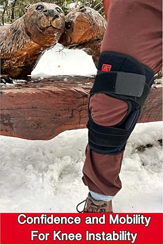 Hinged Knee Brace Support with Strap & Side Patella Stabilizers for Protection & Pain Relief for Arthritis, Meniscus Tear, ACL, MCL - Sports Compression Wrap for Running & Recovery - Men & Women - size: XXL