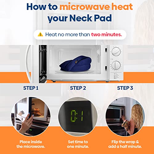 SunnyBay Lavender Hands-Free Heating Pad, Neck and Shoulder, 26x7 inch - color: Midnight Blue