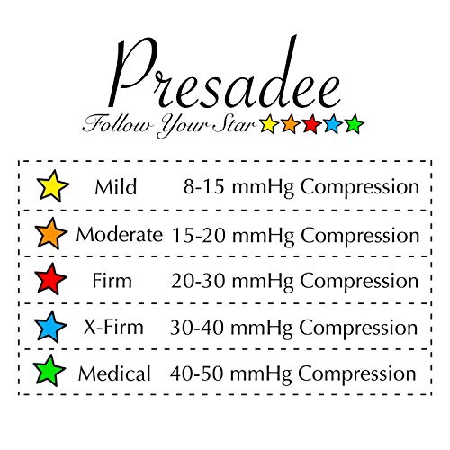 Presadee Shin 8-15 mmHg Mild Compression Leg Fatigue Circulation Calf Sleeve (Black, 4XL) - color: Black, size: 4XL