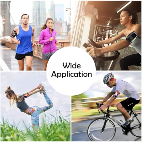 Phone Holder for Running for iPhone 17 16 15 14 13 12 Pro Max/Plus/XR/XS, Galaxy S25/S24/S23/S22, with Card Slot & Key Pockets, Sports Arm Bands Cell Phone Holder Fit Up to 6.9 Inches Phone