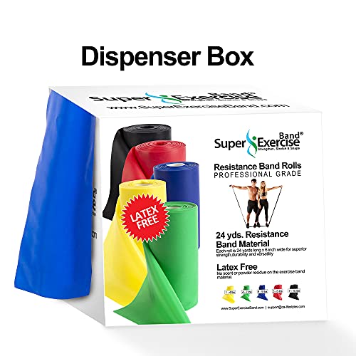 Resistance Band Bulk Rolls, 8/16/24 yd x 6 in - size: 24 Yards, style: Intermediate Level 2
