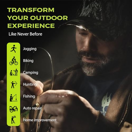 LED Hat Light - POWERCAP Baseball Cap with Light Built in - LED Cap Visor Light with Bright Headlight and IPX4 Rating - color: 3.0 Mossy Oak Dna