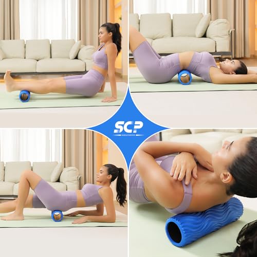 SUBCULTUREPICK Medium Density Foam Roller for Deep Tissue Muscle Massage - color: Blue