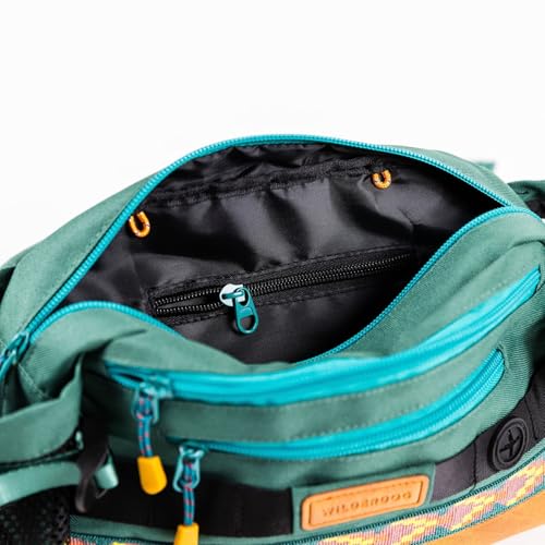 Wilderdog Mega Hip Pack with 3-Liter Capacity, Two Mesh Water Bottle Pockets, Interior Key Loops, Adjustable Straps, and Poop Bag Dispenser (Huckleberry) - color: Huckleberry
