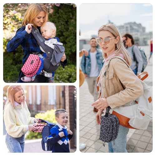 Cerbonny Small Cooler Bag,Freezable Lunch Bag,Built-in ice pack - color: Gray-Leopard Print