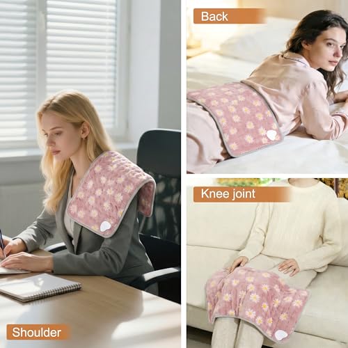 Electric Heating pad for Back Neck Shoulder Knee Arms Legs - color: Littledaisy, size: 24"x12"