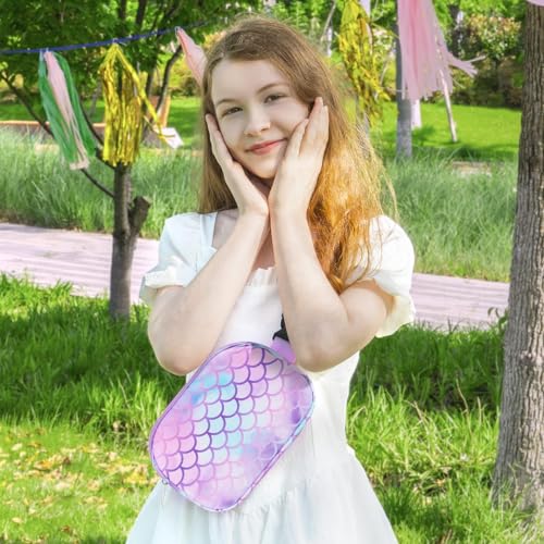 WAWSAM Fanny Pack Kids Belt Bag, Mermaid Crossbody Bag with Adjustable Belt - color: Mermaid