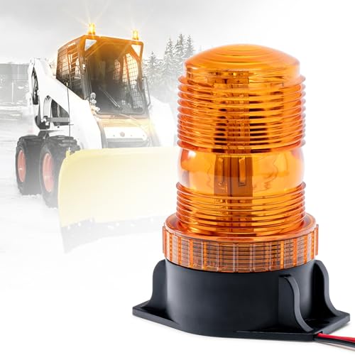 1-Pcs 30 LEDs Amber Forklift Beacon Strobe Light, Emergency Warning Safety Flashing Lights for DC 10-110V Construction Work Trucks, Mower, Tractor, Golf Carts, Bus, Snow Plow, Towing Vehicles - size: 1-PCS