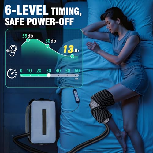 Upgraded Ice Machine for Knee After Surgery,3.0 Portable Cold Therapy Machine for Knee Replacement,Ice Compression Knees Machine for Hip,Cold Therapy Machine with 6 Timer,Electric Ice Pack for Knees