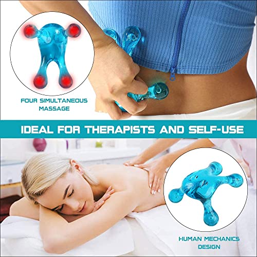 Melonsun Palm Massage Tool - Handheld Four-Point Deep Tissue Massager for Trigger Point, Neck Back Shoulder Pain Relief, Self Massage Between Shoulder Blades, No Therapist Needed (Pack of 2) - size: 1 Count (Pack of 2)