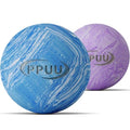 Massage Lacrosse Ball for Myofascial & Trigger Point Release, Muscle Knots, Yoga Therapy – Improves Joint Mobility & Relieves Pain – Shoulder, Back, Plantar Fascia,HIPS– Set of 2 Balls (Blue & Purple) - color: Blue & Purple