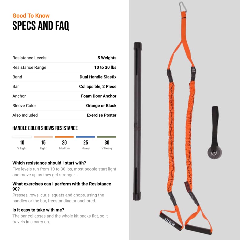 Stroops Slastix Dual Resistance Bands Training Kit - 90 System - color: Black, size: Light