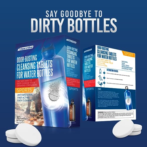 CleanHike Water Bottle Cleaning Tablets for Tumblers, 30 Ct, No Scrub - size: 30 Count (Pack of 1)