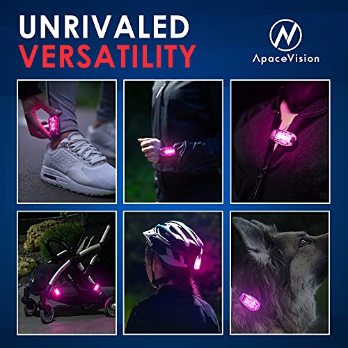 LED Safety Light (2 Pack) with Bonus Items – Clip On Strobe/Running Lights for Runners, Dogs, Bikes, Walking and More - color: Pink