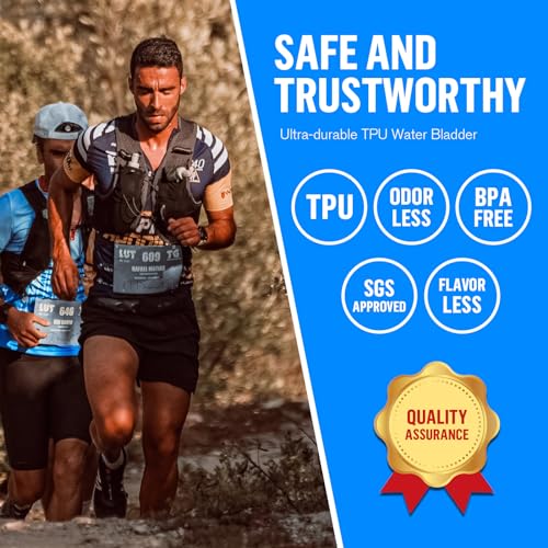 UTOBEST Soft Flask 500ml Collapsible Running Water Bottles - color: Blue-250ml*2