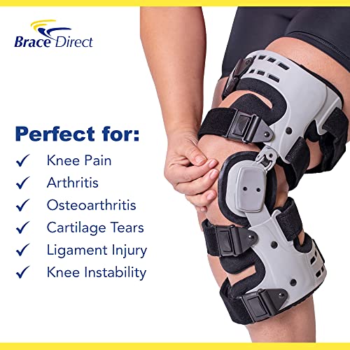 Brace Direct OA Unloader Knee Brace and Heated Massager Pain Relief Bundle - size: Left