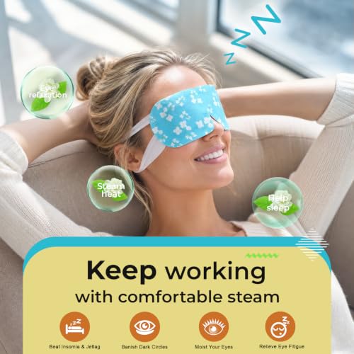 16 Packs Steam Eye Masks for Dry Eyes, Self Heating Warm Compress, Jasmine - color: Jasmine