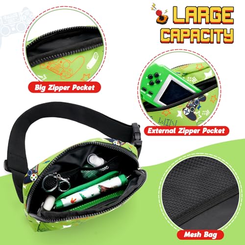 WAWSAM Fanny Pack Kids Belt Bag, Game Crossbody Bag with Adjustable Belt - color: Game