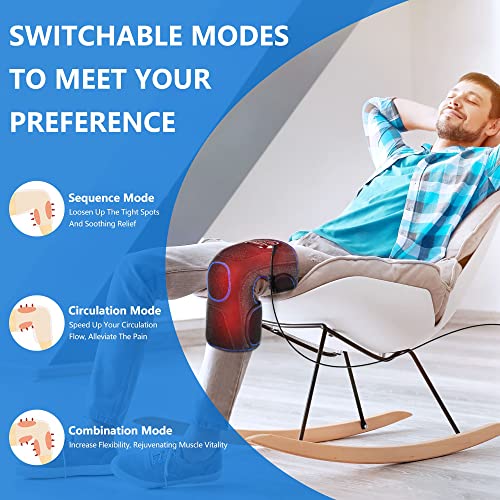 CINCOM Knee Massager with Heat and Air Compression for Pain Relief - size: Single Unit