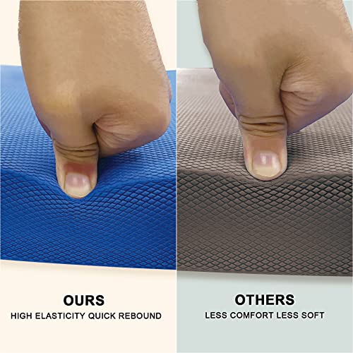 Foam Balance Pad,5BILLION Stability Pad for Physical Therapy,Non-Slip Exercise Balance Pad for Balance workouts,Yoga Knee Pad for Gym Fitness Stretching Pilate - size: Blue-L
