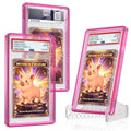 For PSA Graded Card Slab Protector Case Pink - color: Pink