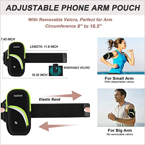 Armband Cell Phone Holder for Running Workout Exercise Sports Phone Arm Bands Pouch Bag, Running Armband for iPhone16 15 14 13 12 11 Pro Max XS XR X Plus Samsung Galaxy Up to 6.9"
