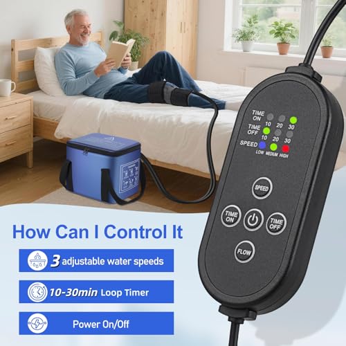 Ice Machine for Knee After Surgery, Portable Cold Therapy Machine w/Timer