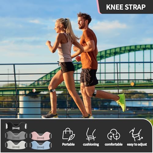 GOUNOD Silicone Patellar Tendon Support Strap 2 Pack,Knee Strap for Knee Pain Relief,Patella Band for Basketball, Jumpers Knee, Tendonitis, Running, Hiking, Soccer, Osgood Schlatter (Blue) - color: Blue
